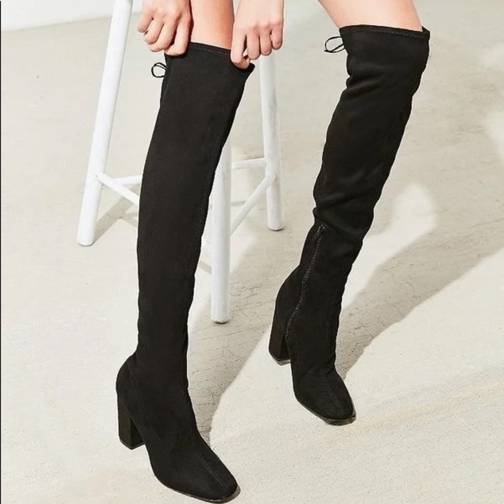 Urban Outfitters suede over the knee boots